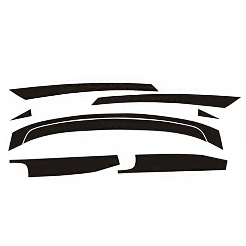 8PCS Carbon Fiber Vinyl Front Grille Grill Decal Skin Engine Cover Sticker Car Wrap Trim for Honda Civic 10th 2016 2017