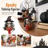 Resin Pumpkin Witch Desktop Ornament with Long Tongue for Halloween Home Decor