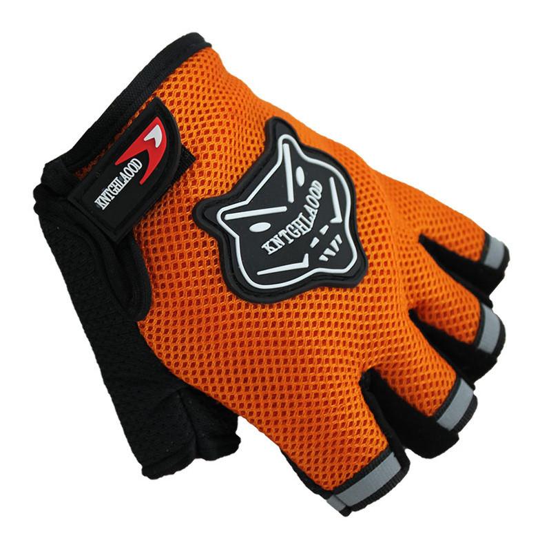 Summer Breathable Mesh Half Finger Cycling Gloves With Fox Head Design For Men And Women