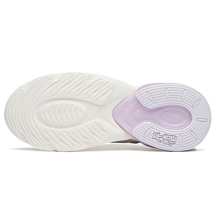 Anta Millennium 2.0 Non-Slip Wear-Resistant Low-Top Dad Shoes Women Sneakers White Purple 122128896-4