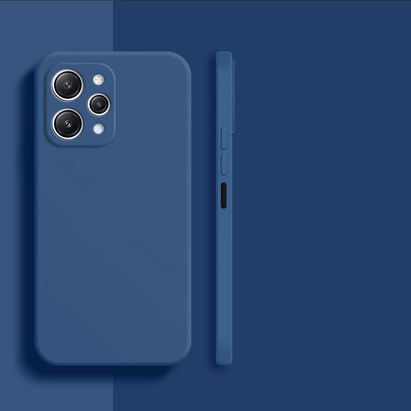 För Xiaomi Redmi 12 4G Skal Fullt Skydd Xiaomi Redmi 12C 10C 12 10 4G Skydd Hölje Stöttåligt Flytande Silikon TPU Svart Funda
