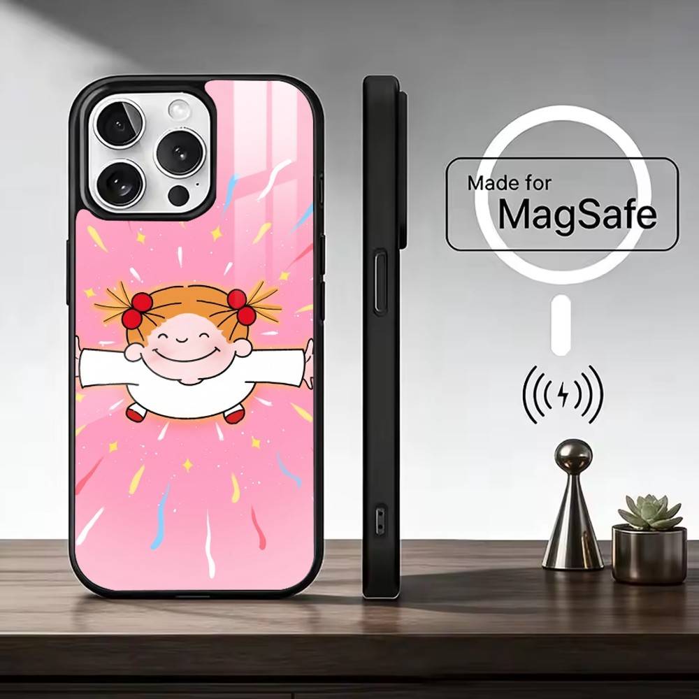 Coco-chan Phone Case For iPhone17,16,15,14,13,12,11 Plus,Pro Max Magnetic For Magsafe Wireless Charging