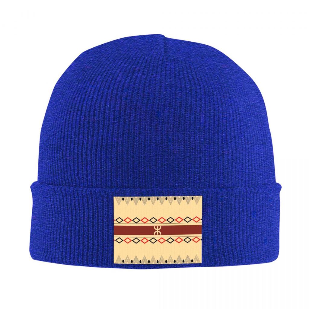 Berber Kabyle Berbers Amazigh Vlag Warme Gebreide Muts Mode Bonnet Hoed Herfst Winter Buiten Beanies Hoeden voor Unisex Volwassene