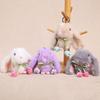 Tulip Lop-Eared Rabbit Doll Pendant Plush Keychain Soft Skin-Friendly Cute Bunny Bag Charm