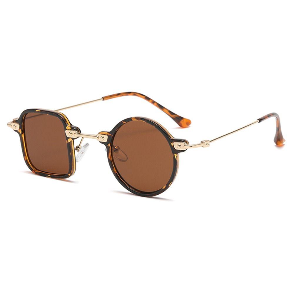 Trendy UV400 Square Round Sunglasses Clear Unique Ocean Lens Shades Men Punk Sun stylish Glasses suitable for ladies
