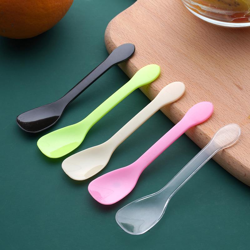 100 Pièces Mini Cuillères en Plastique Cuillères à Couverts Pour Gelée Glace Dessert Apéritif Cuillère en Plastique Pour Fournitures de Fête