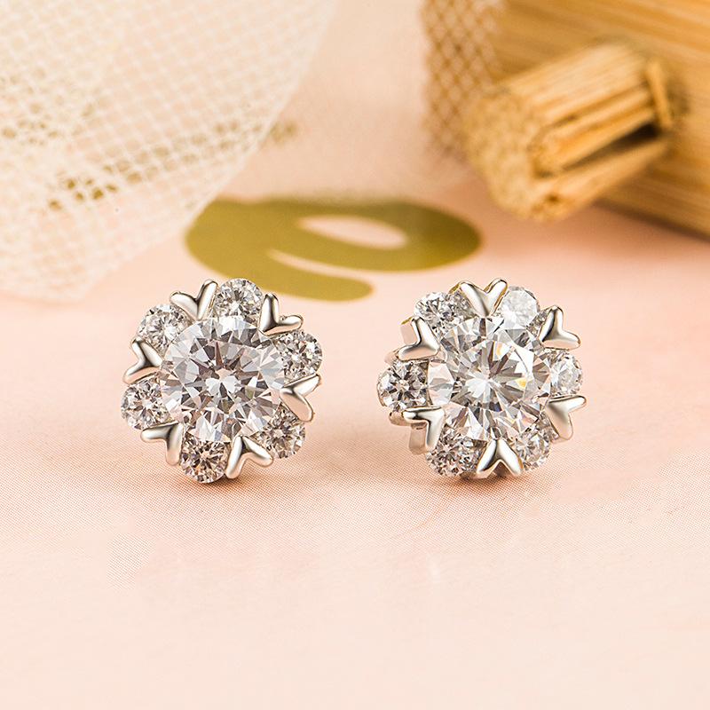 New 925 Sterling Silver Earrings Fashion AAA Zircon For Women Exquisite Student Girlfriend Jewelry Accessories Wedding PartyGood product