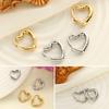 Fashion Jewelry Gift Heart Shaped S925 Studs Hoop Earrings Hypoallergenic