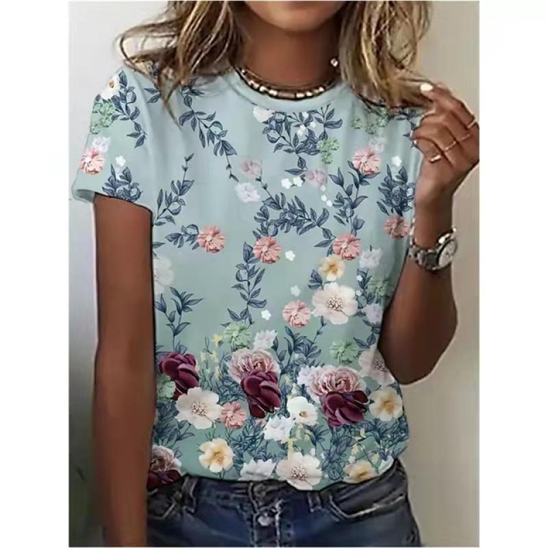 Jesus Letter Tricou pentru femei Harajuku O-Gât 3DT Cămașă de modă Cămașă cu mânecă scurtă Top simplu Casual Îmbrăcăminte de vară pentru femei