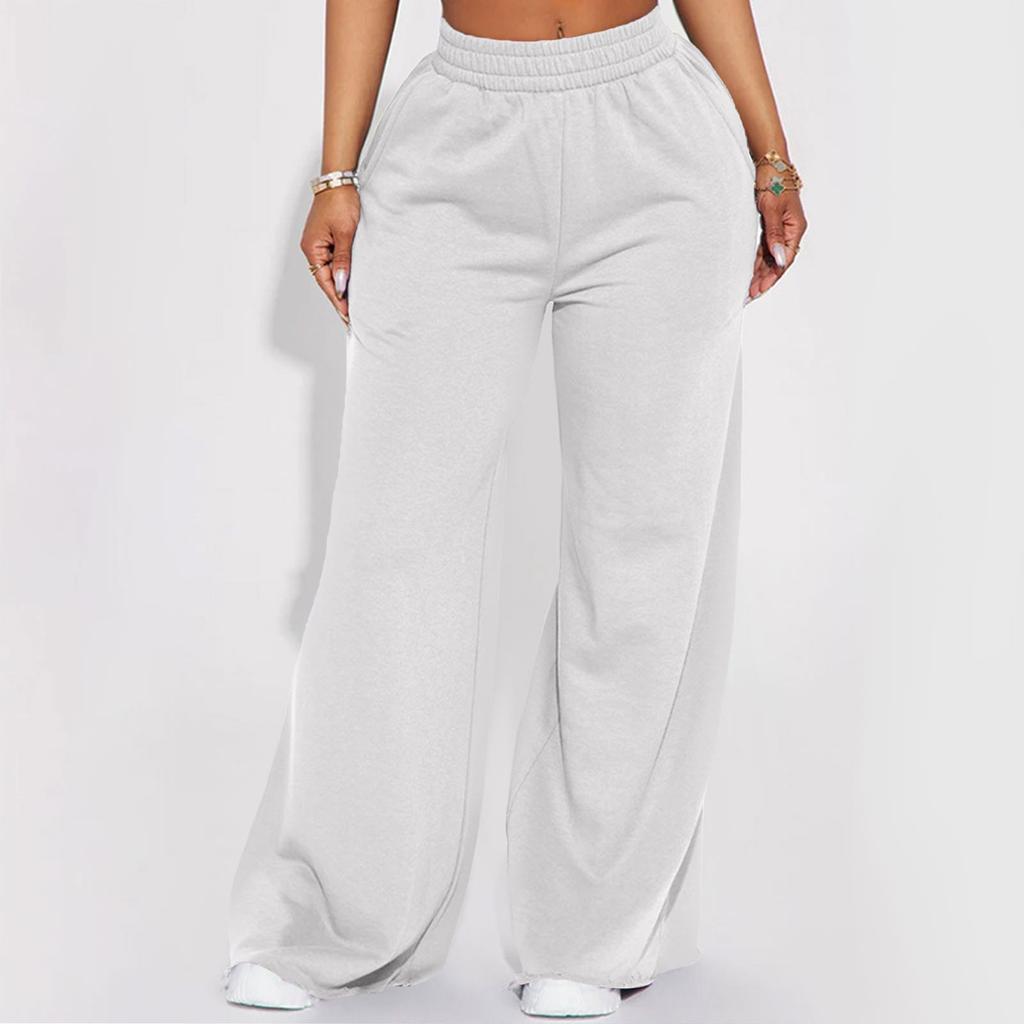 Damenmode Casual Sports Yoga Elastische Hohe Taille Weites Bein Lockere Hose
