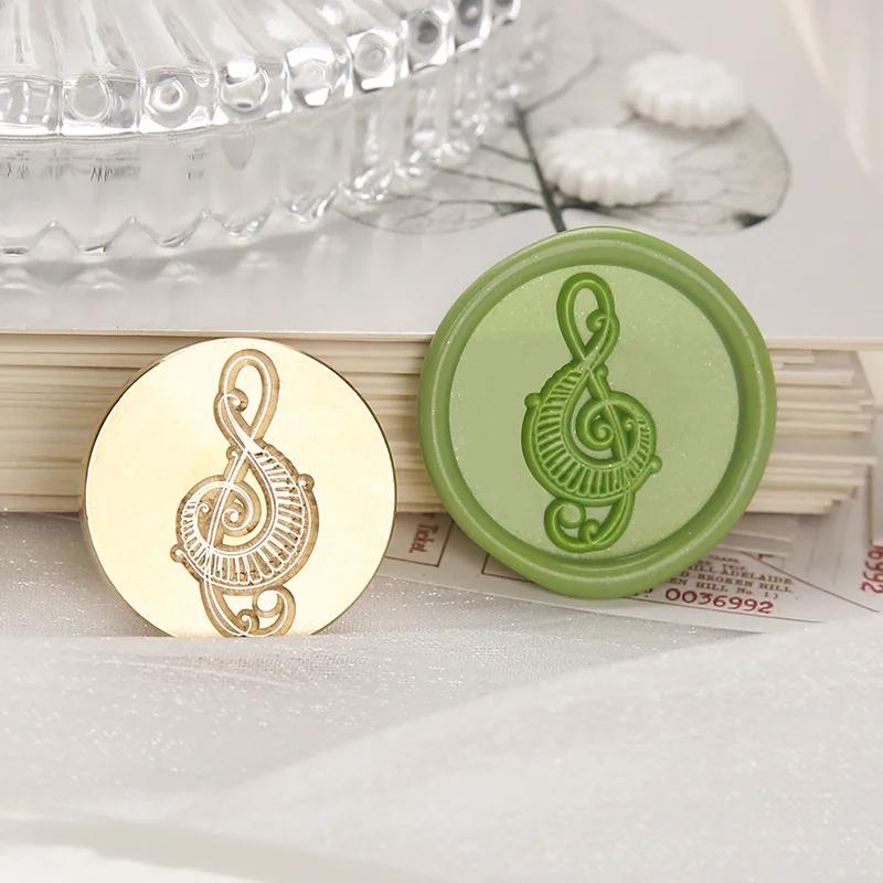 Wax Seal Stamp Retro Musical Instruments Art Vocal Pattern Stamp Replace Head DIY Scrapbooking Vintage Wedding Invitation Cards