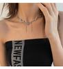 Niche Design, Personalized Vine Flower Tassel Necklace, Women's Light Luxury, High-end Feeling, Inset Cold Wind Neck Chain, Lock Bone Chain