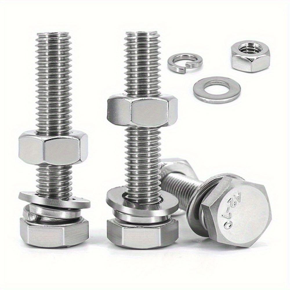 560-piece stainless steel hex bolt, nut, spring, and washer set, M3, M4, M5, and M6, lengths ranging from 10mm to 40mm.