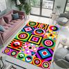 1PC Color Geometry Print Carpet for Living Room Bedroom Sofa Home Decor Non-slip Floor Mat Modern Rugs Creative Doormat