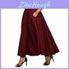 Elegante Stretch Hoge Taille Vintage Skaterrok Jurk Met Uitlopende Plooien