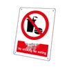 Niet Eten Waarschuwingsbord