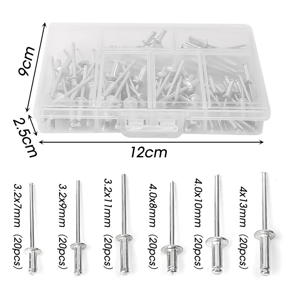 DIY Aluminum Alloy Pop Rivet Dome Head Multiple Sizes Self Plugging Rivets Nail Dome Head Blind Rivet