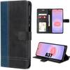 Case for Samsung Galaxy A37 5G, Anti-Scratch Protection Two-Tone Leather Effect Navy Blue