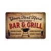 Personalized Custom Backyard Bar Grill Sign Outdoor Home Bar Decor Decoration Only