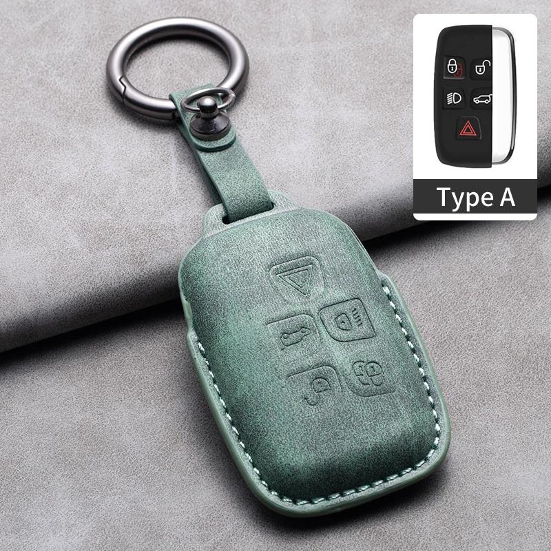Leather Car Remote Key Case Cover for Jaguar XF XJ XE XJL XF for Land Rover Range Rover Sport Evoque Freelander Auto Key Shell