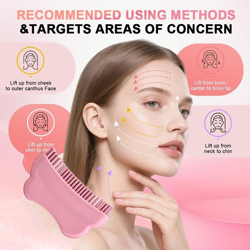 1Pcsilicone Facial Massage Brush Deep Cleanse Lift Firm Contour Contour Face Brush Facial Anti-Puffiness Brush Soothe Massage