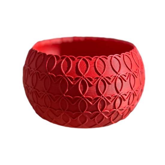 Valentine's Day Heart Pattern Bowl 3D Printed Multi-purpose Candy Goodies Treats Sweets Storage Container Holiday Party Decoration Romantic Gift