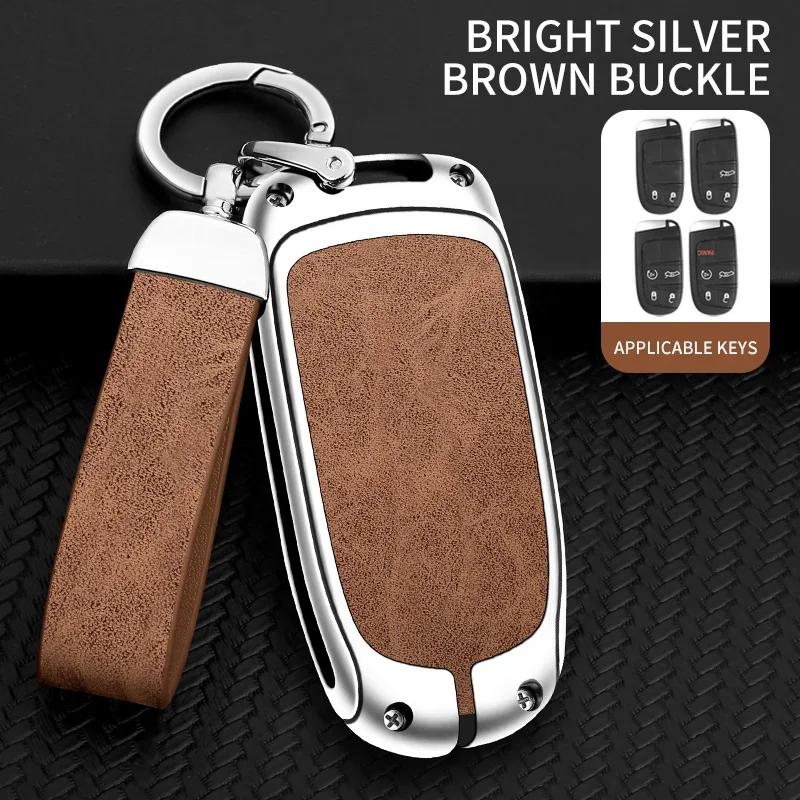 Zinc Alloy Car Key Case For Dodge RT Challenger Charger Journey RAM Remote Control Protector For DODGE R/T Logo Car Key Cover