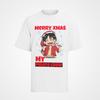 Frohe Weihnachten Christmas One Piece Monkey D Luffy Piraten T-Shirt Herren Damen Shirts Top Bio-Baumwolle