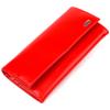 Helles Damenportemonnaie aus echtem Glattleder CANPELLINI Wallet 21626 Rot