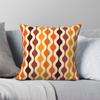 Groovy 70'S Fall Colors Square Pillowcase Polyester Linen Velvet Creative Zip Decorative Room Cushion Cover
