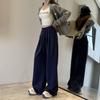 Lazy Wide-leg Pants Women's Spring and Autumn New High-waisted Loose Sweatpants Scimitar Sports Drape Floor Casual Pants