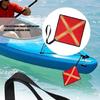 2 Stück Kayak-Sicherheits-Rotflagge mit Gurtband & Reflektoren Kanus Warnflagge Kayak-Sicherheits-Reiseflagge Einfach zu bedienen