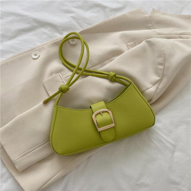 Women'S Shoulder Bag Solid Color Popular Compact Bag Trend Summer New Trendy Crossbody Bag Texture Shoulder Underarm Bag