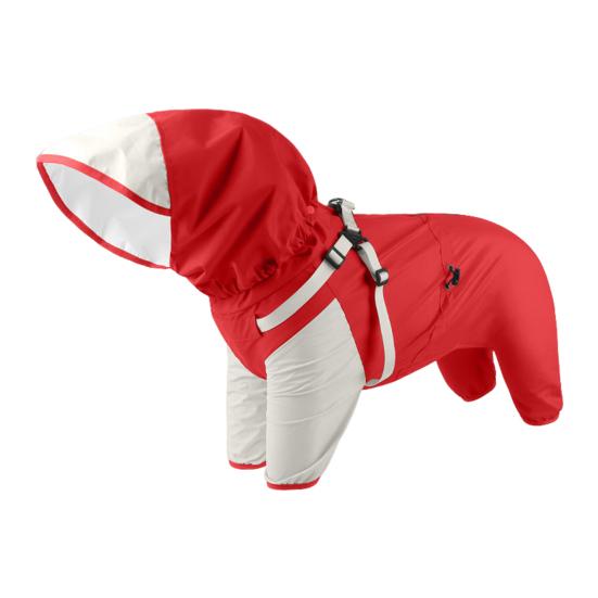 Pet Raincoat Hooded Dog Rain Jacket Double Layer Waterproof Poncho Outdoor Rainwear Clothing for Small Medium Dogs