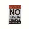 Rustic Metal Tin Sign No People Warning Vintage Iron Painting Hanging Wall Decor for Bar Office Outdoor Spaces for Home