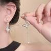 1Pair Elegant  Cute Butterfly Dangle Earrings For Women Girls Luxury Asymmetric Butterfly Tassels Earrings Jewelry Gifts