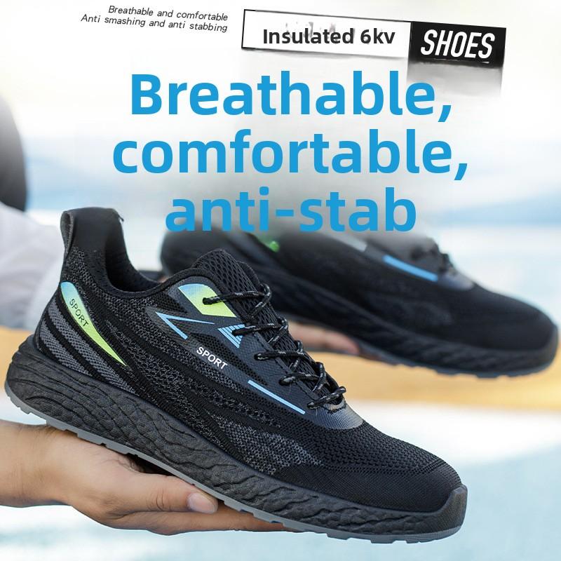 Plastic Toe Safety Boots Industry Anti Smash Shoe Lightweight Comfortable Safety Shoes Puncture Proof Durable Sneakers for Work