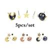 Fashion Temperament Simple Korean Personality Earrings Decoration Planet  Universe Earrings Colorful Personality for Girl