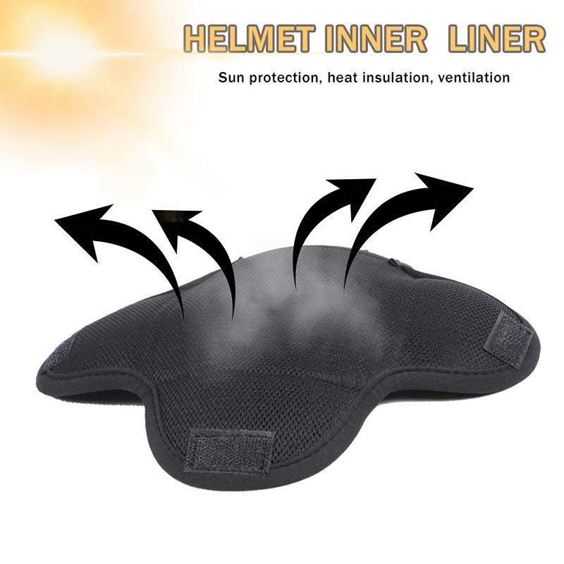 Motorcycle Helmet Insert Liner Cap Cushion Pad Quick-Drying Breathable Sweat Wicking Helmet Insulation Lining Moto Black Capacet