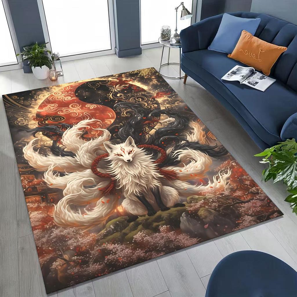 Natur Balance Yin Yang Tai Chi Schwarz Weiß Energie Teppich für Schlafzimmer Wohnzimmer Sofa Zuhause Fußmatte Dekor, Kinder Rutschfeste Bodenmatte