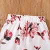 Children's Clothing 8-12Y Girls' Summer Shirt New Fashion Printing Sunscreen Long-sleeved Top + Shorts Set 2PCS