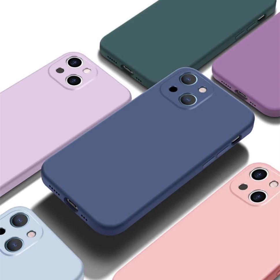 Camera Protection Case For iPhone17 11 Pro Max Coque Luxury Liquid Silicone Case For iPhone 16 15 14 13 12 Pro Max case Soft