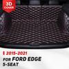 Auto Full Coverage Trunk Mat For Ford Edge 5-Seat 2015- 20 19 18 17 16 Car Boot Cover Pad Interior Protector Accessories