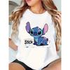 Disney Fun Print Pattern T-Shirt Style Graphic Print Loose Fit Soft Short Sleeve Cotton Women's Round Neck Casual Short Sleeve
