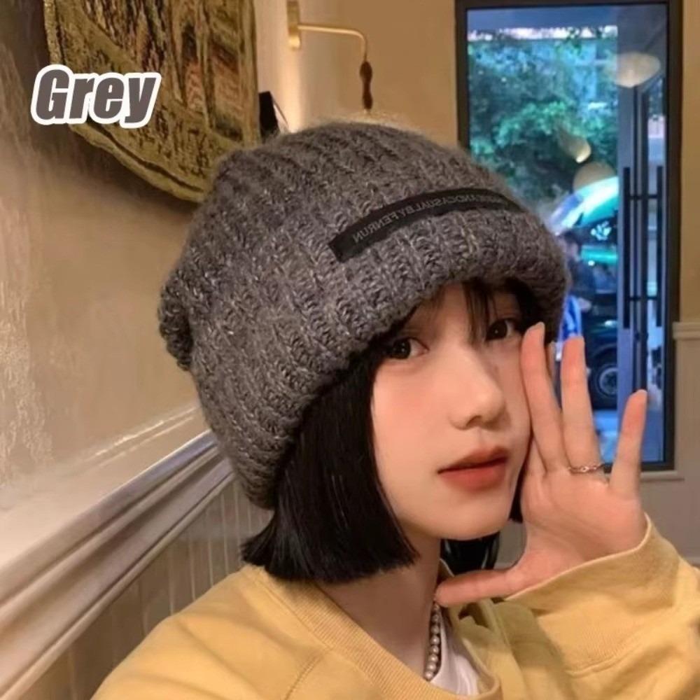 Solid Color Winter Hat Letters Embroider Ski Hats New Hip Hop Caps Autumn Winter