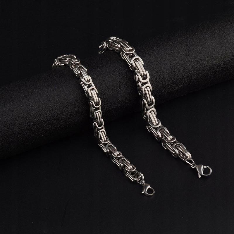 Silver Men' THICK BRACELET 23cm Armored Bracelet + FREE
