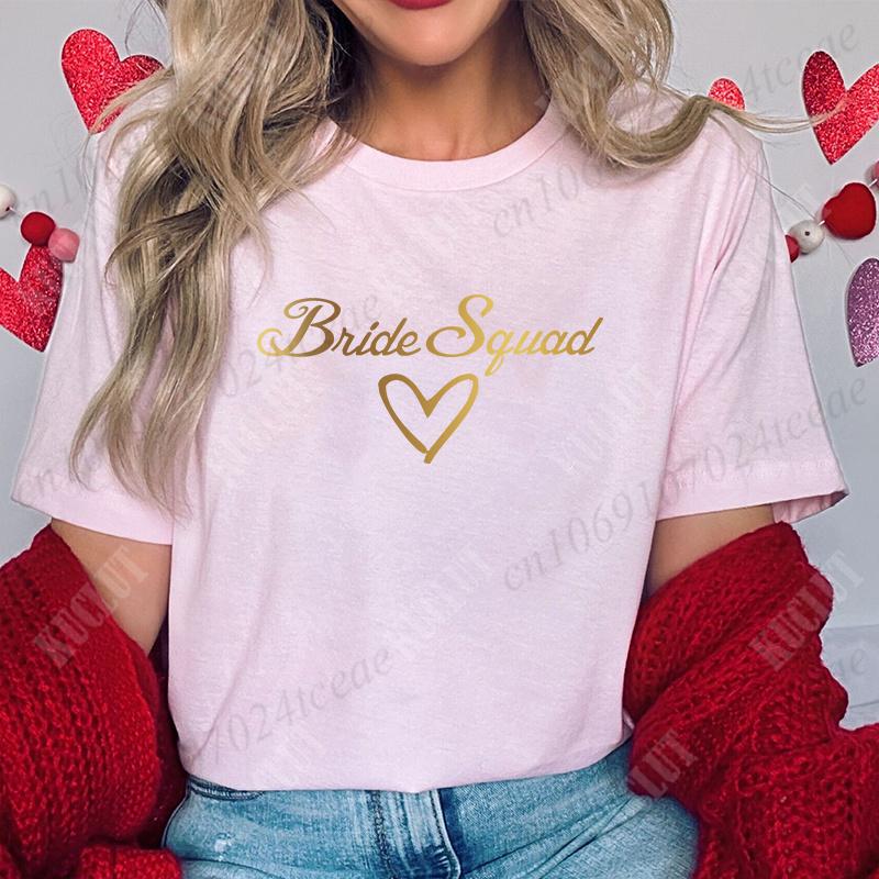 Brudtärne-skjorta för kvinnor, Team Bride Squad Möhippetoppar, Brudtärne-t-shirt, Bröllopsmodekläder för tjejer