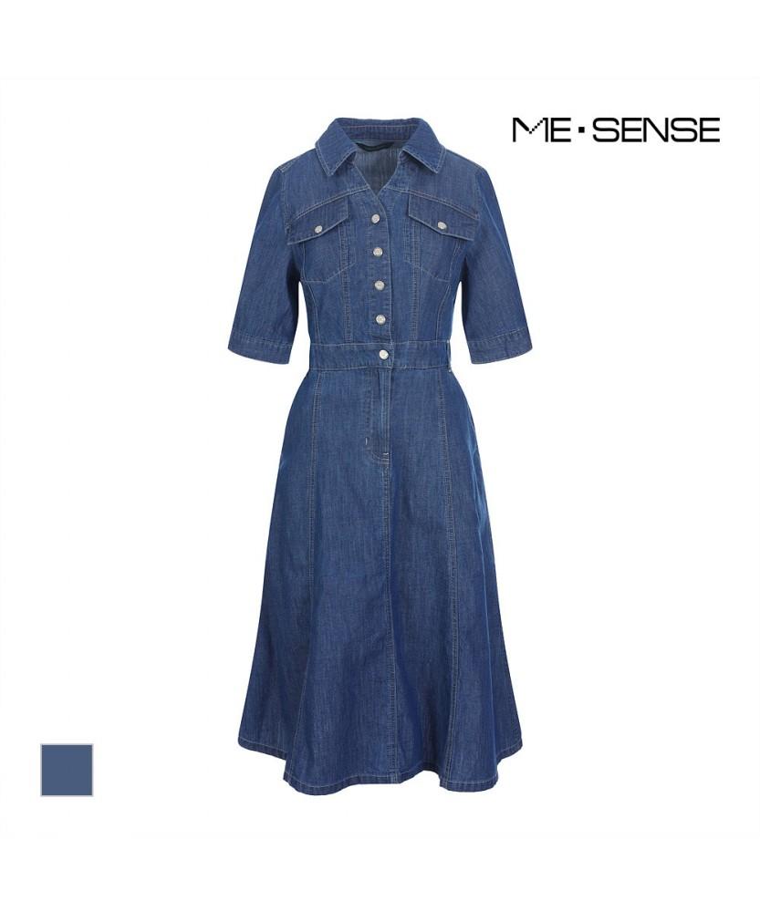 MESENSE Denim Jurk met Kraag_Mb55Dom202Z