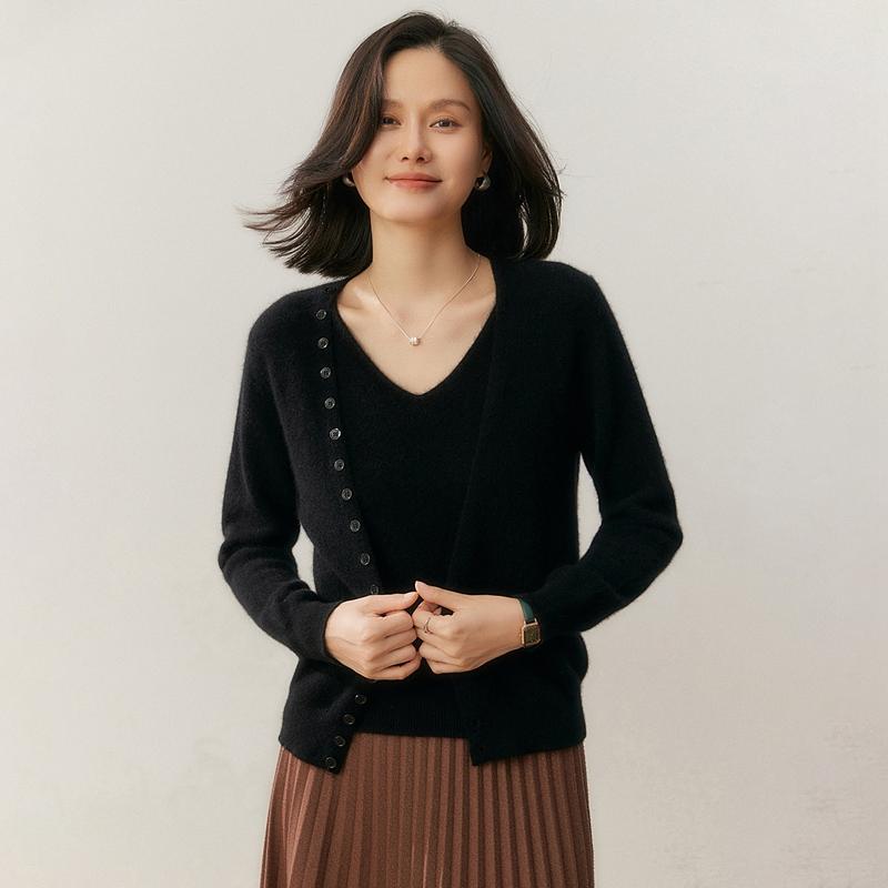 Qinghe 100% Pure Cashmere Women's Sweater - Ultra Soft Luxury Winter Pullover