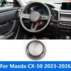For Mazda CX-50 CX50 2024 2025 2026 Carbon Fiber Steering Wheel Cover Molding Trim Sticker Interior Accessories Car Styling
